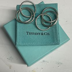 Tiffany And Co. Vintage Sterling Silver Trinity Rings Size 7-7.5
