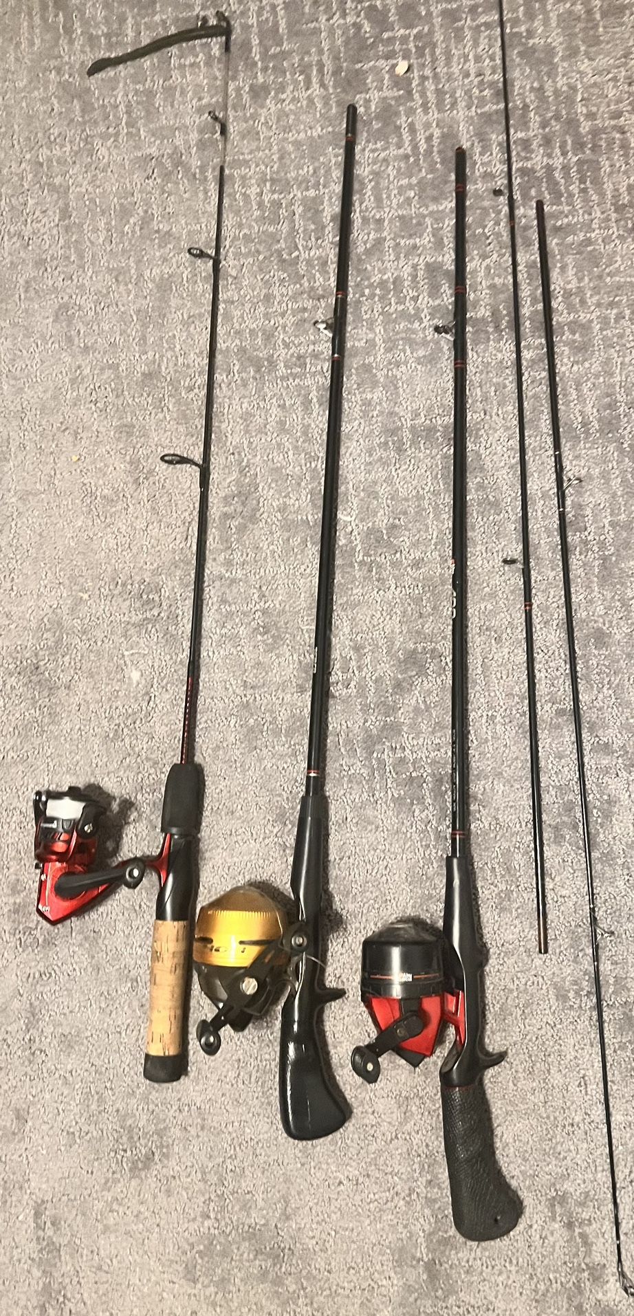 Fishing Rod & Reel Lot – Mixed Spincast and Spinning Combos