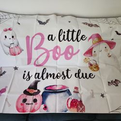 Halloween Baby Shower Backdrop 