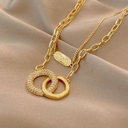 New Double Layers Necklace, Valentines Gift For Her 