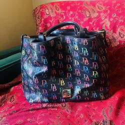 Classic Dooney & Bourke Multicolor Black Brenna Satchel 