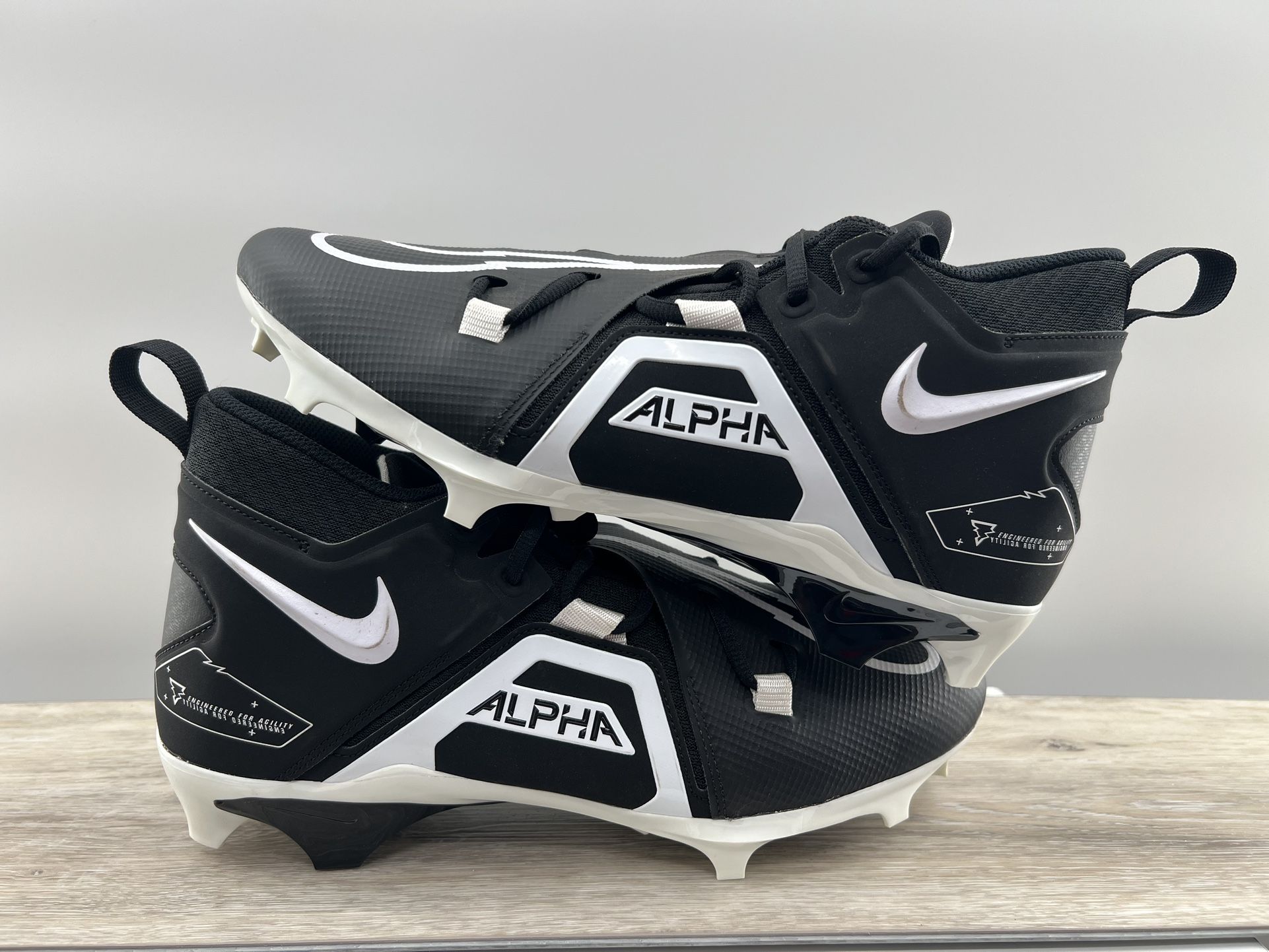 Nike Alpha Menace Pro 3 - Black White - Size 11.5