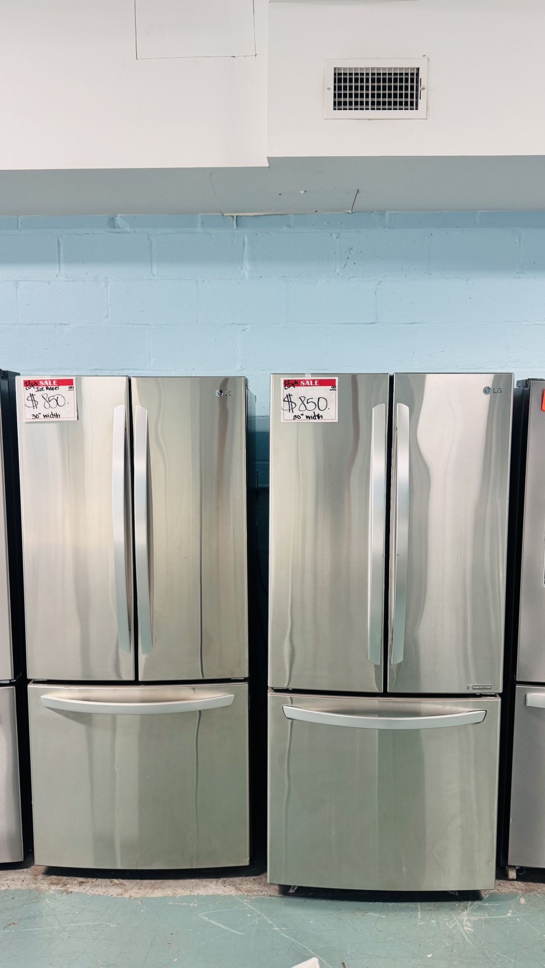 LG 30” Stainless Steel French Door Fridge 20% Off