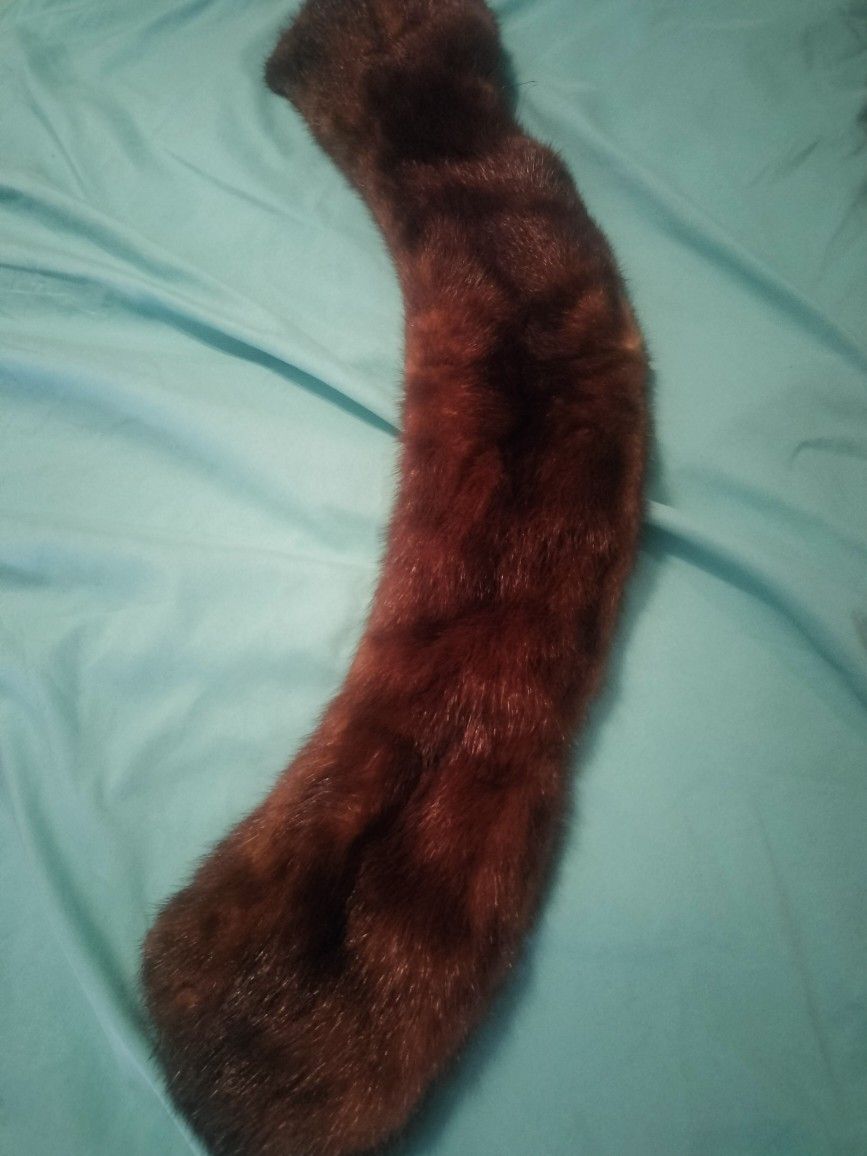 Fur Pelt With Silk