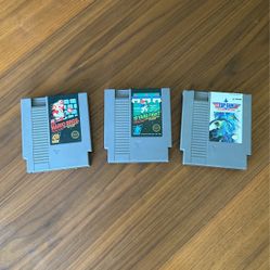 3X NES Games. Super Mario Bros 1986. 10-Yard Fight. Top Gun