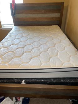 Grove place queen size bed, mattress, and box spring $175 OBO