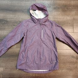 Paradox Size S, Womens Purple 100% Nylon Full Zip Stand Collar Rain Jacket