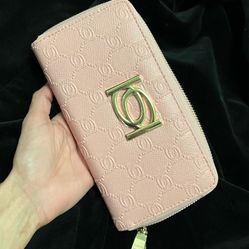 Pink Bebe Wallet with Gold zipper Unused