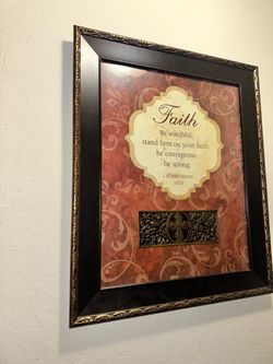 Faith Scripture Framed Wall Art