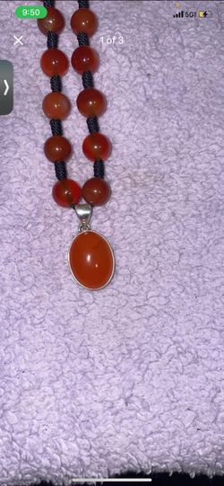Handmade Silver Carnelian Necklace