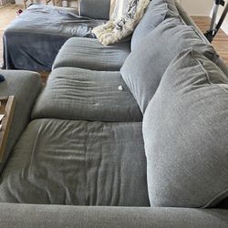 L Shaped Microfiber Couch 
