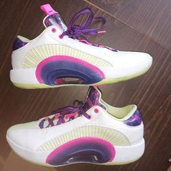 Size 13 
Luka Doncic x Air Jordan 35 Low 'Cosmic Deception' Pink Purple Lime Neon Off-White Jordans Basketball Shoes Nike Air Jordan XXXV 