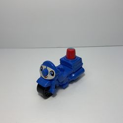 Fisher Price Little People Police Motorcycle Blue Bike Cop Vehicle Mattel Toy