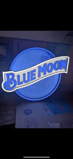 Blue Moon Lighted Bar Sign