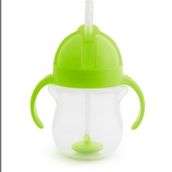 Munchkin Any Angle Sippy Cup For Toddlers, Spill Proof Weighted Straw Cup With Transition Handles