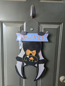 Halloween Hanging Bat Door Sign