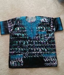 Vintage Men's Satin Embroidered Tunic