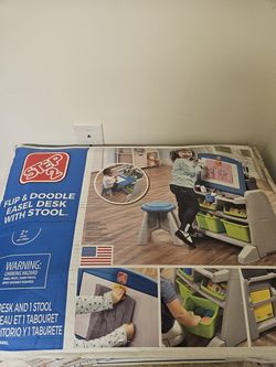 Step2 Flip & Doodle Easel Desk with Stool — BRAND NEW, NEVER USED