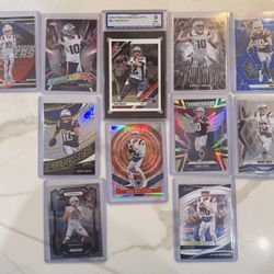 2024-25 Drake Maye RC Card Lot (10) Exclusive Foil Inserts + Graded -9 Tom Brady