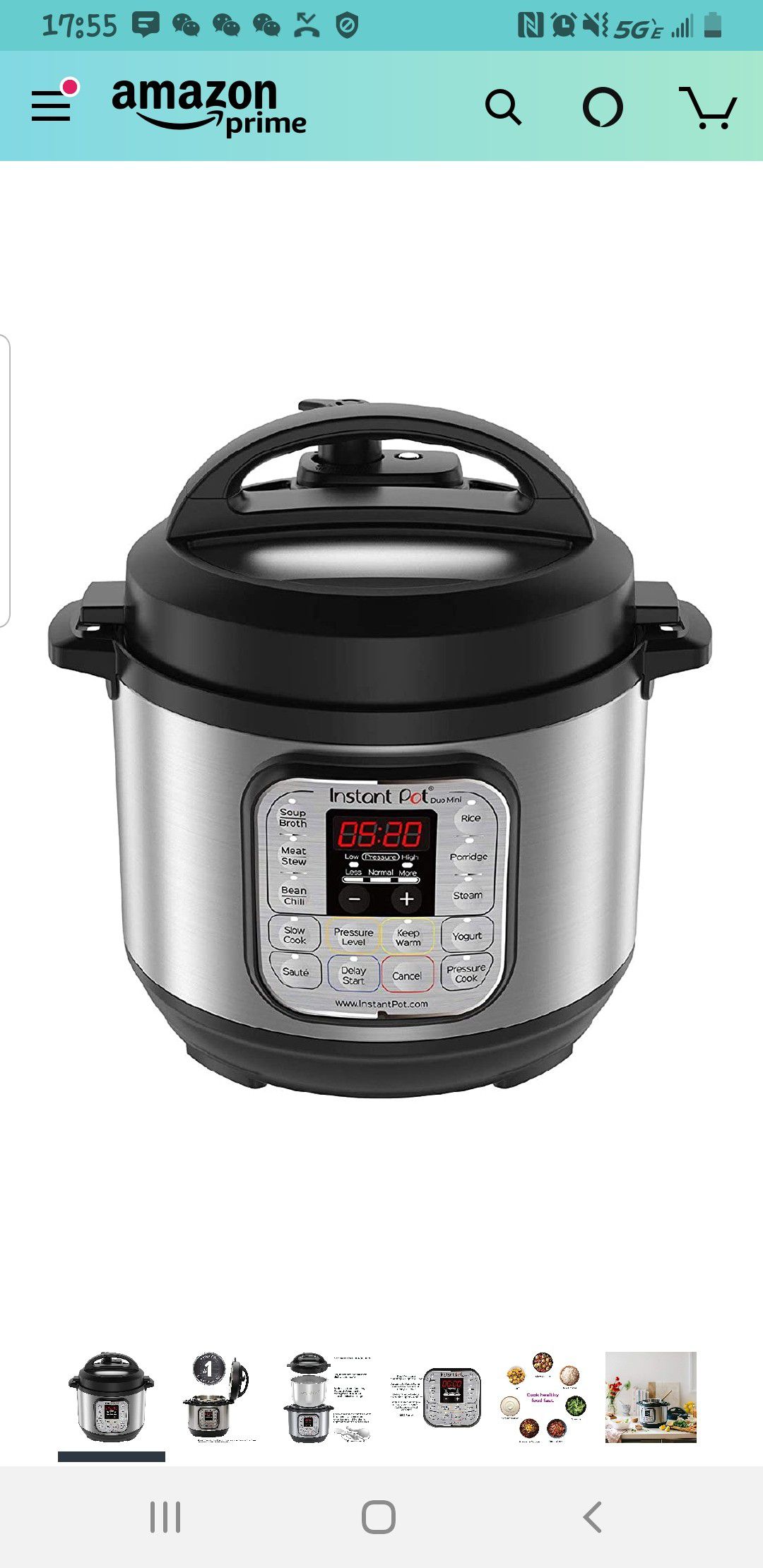 Instant Pot Duo Mini 7-in-1 Electric Pressure Cooker, Sterilizer, Slow Cooker, Rice Cooker, Steamer, Saute, Yogurt Maker, and Warmer, 3 Quart