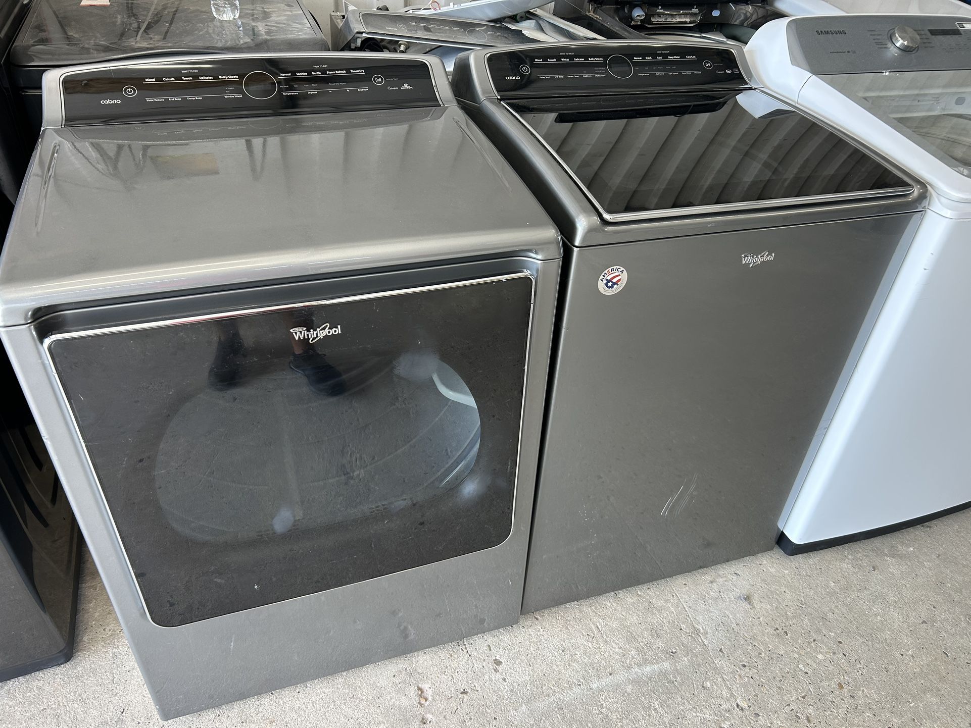 XL Whirlpool TopLoad Washer And Electric Dryer