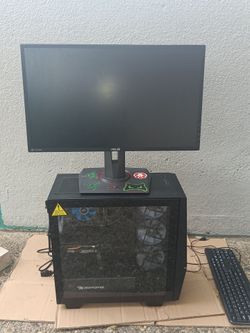 Gaming PC with Monitor : iBuyPower SLATE9050W + ASUS MG248