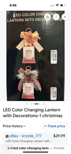 LED Color Changing Lantern with Decorations-1 christmas