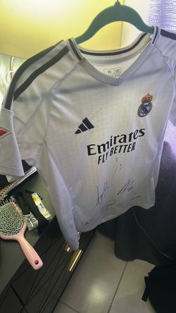 Signed Real Madrid Adidas Jersey arda guler, seballos, brahim Díaz, Gonzalo Garcia