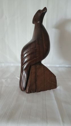 Lignum Vitae Wood Bird Wood Carving Sculpture