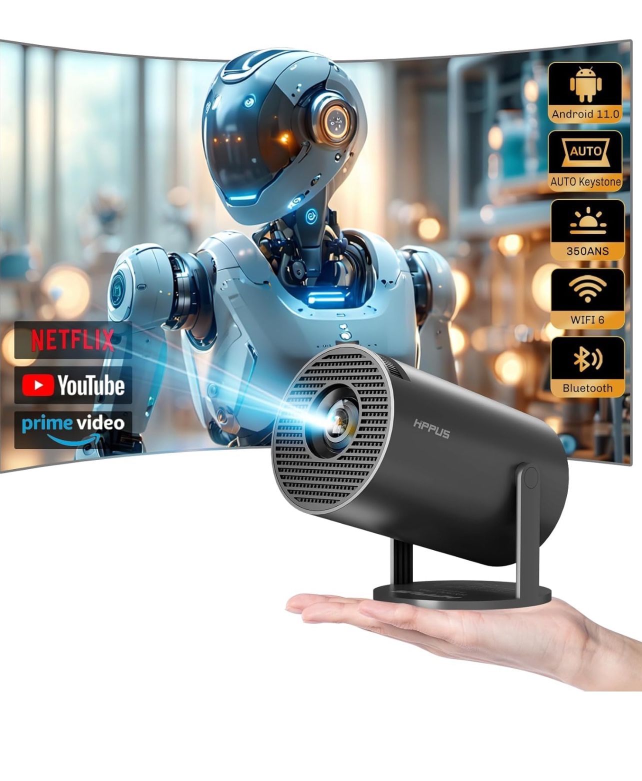 Mini Projector with WiFi and Bluetooth