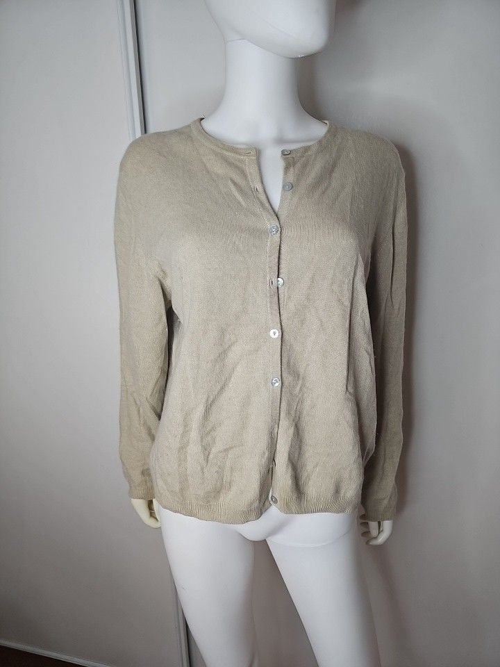 Vintage Madison Studio 100% Cashmere Cardigan Sweater XL Button Up