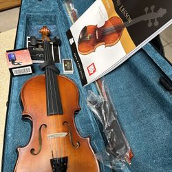 3/4 Size Violin with New Bow, Digital Tuner, Shoulder Rest, Extra Strings $140 Firm