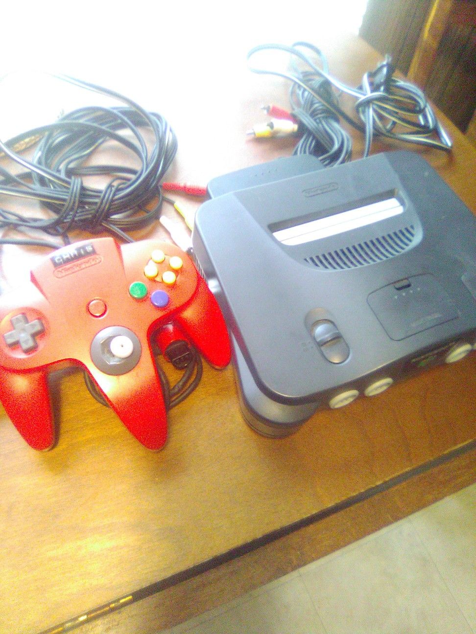 Nintendo 64 counsel with controller