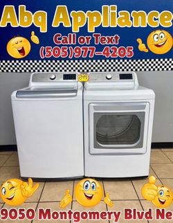 Lg Glass Top Washer & Dryer Set