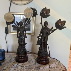 French Antique Table Lamps 