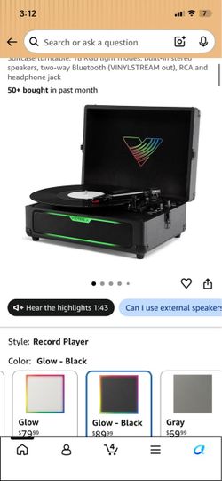 Victora record player and Bluetooth