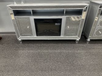 New Luxury TV Stand With Fire Place And Free Delivery