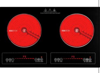 NEW Wesonorous 2-Burner Electric Cooktop – 2500W Portable Stove