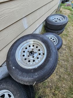 Boat Trailer Tires  With Alloy Wheels 2 Are New 