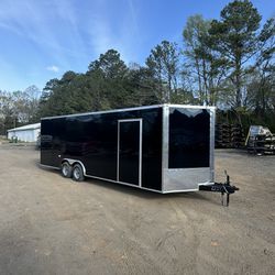 New 8.5x24 7k 7ft Tall Enclosed Cargo Car Hauler Trailer With Poly Core Siding 