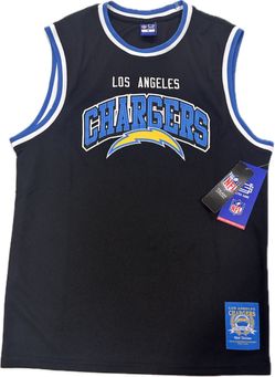 Los Angeles Chargers Black Embroidered Basketball Jersey Mens Medium New