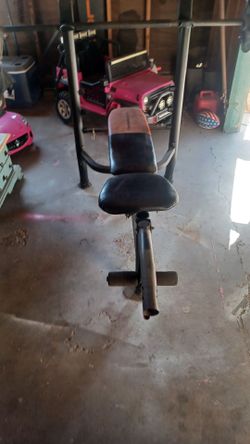 Weider weight bench and golds gym weights