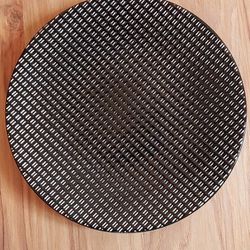Pier 1 Black White Check Embossed Stoneware Lunch Salad Plate Textured 8 Inches 