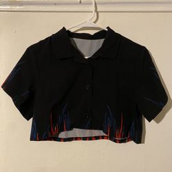 Crop Button Up 