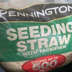 Almost Full 500 SF Bag Pennington  Seeding Straw