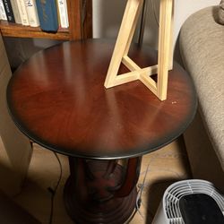 Solid Wood Round End Table