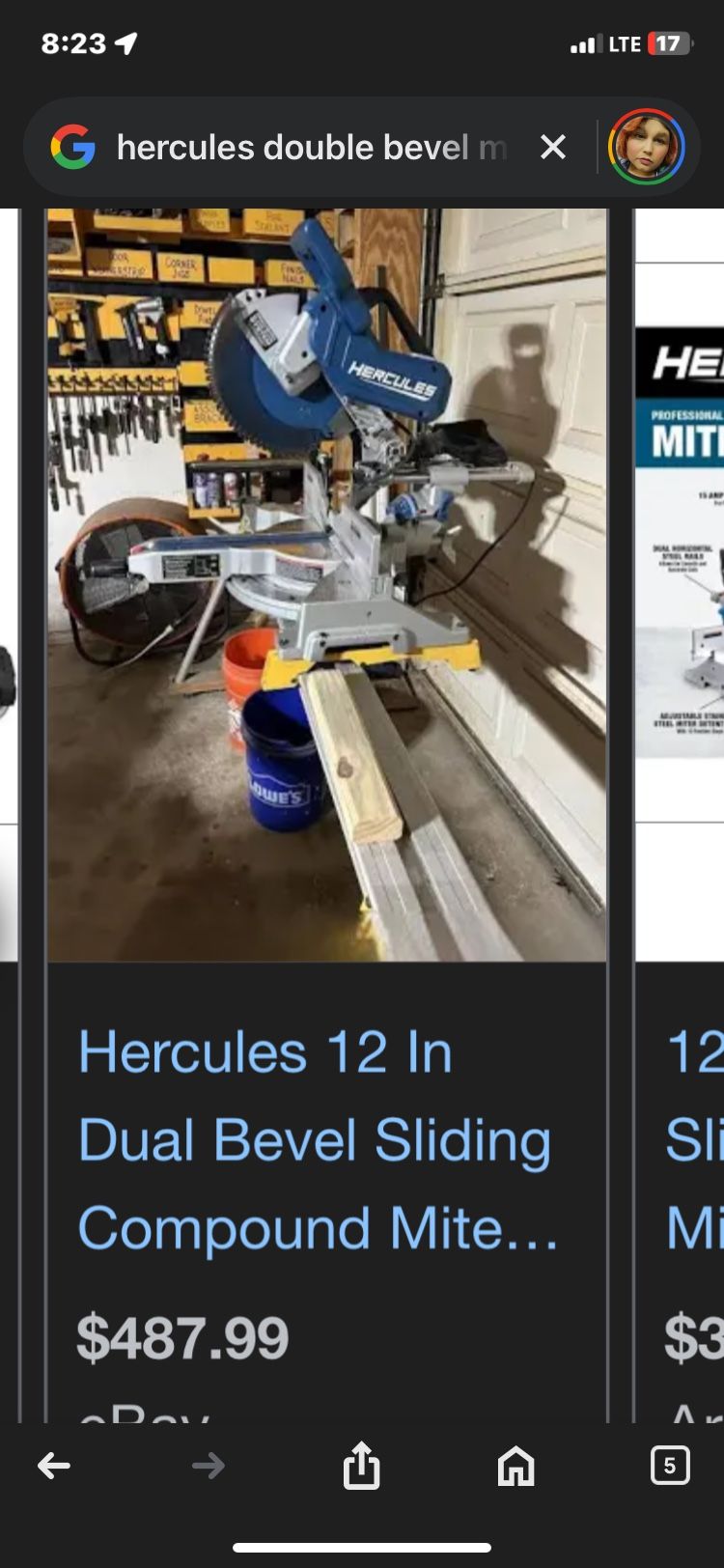 Hercules Double Bevel 15 Amp 12" Miter Table Saw