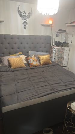 King size tufted bedframe $150 or best offer