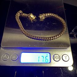 14k Solid Cuban Gold Bracelet 