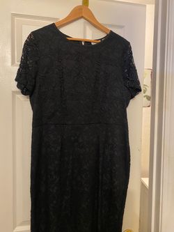 Black Lace Short Sleeve Dress size 12 Liz Claiborne